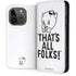 Looney Tunes Porky Thats All Folks Grid iPhone 15 Pro Folio Case